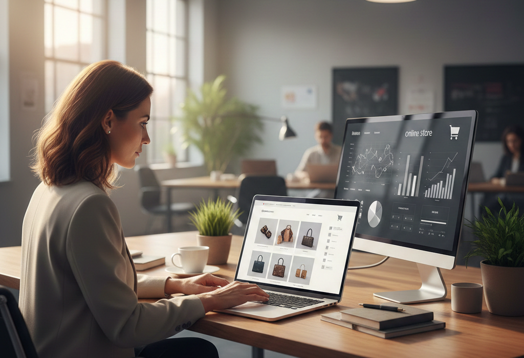 الفرق بين الموقع التعريفي والمتجر الإلكتروني