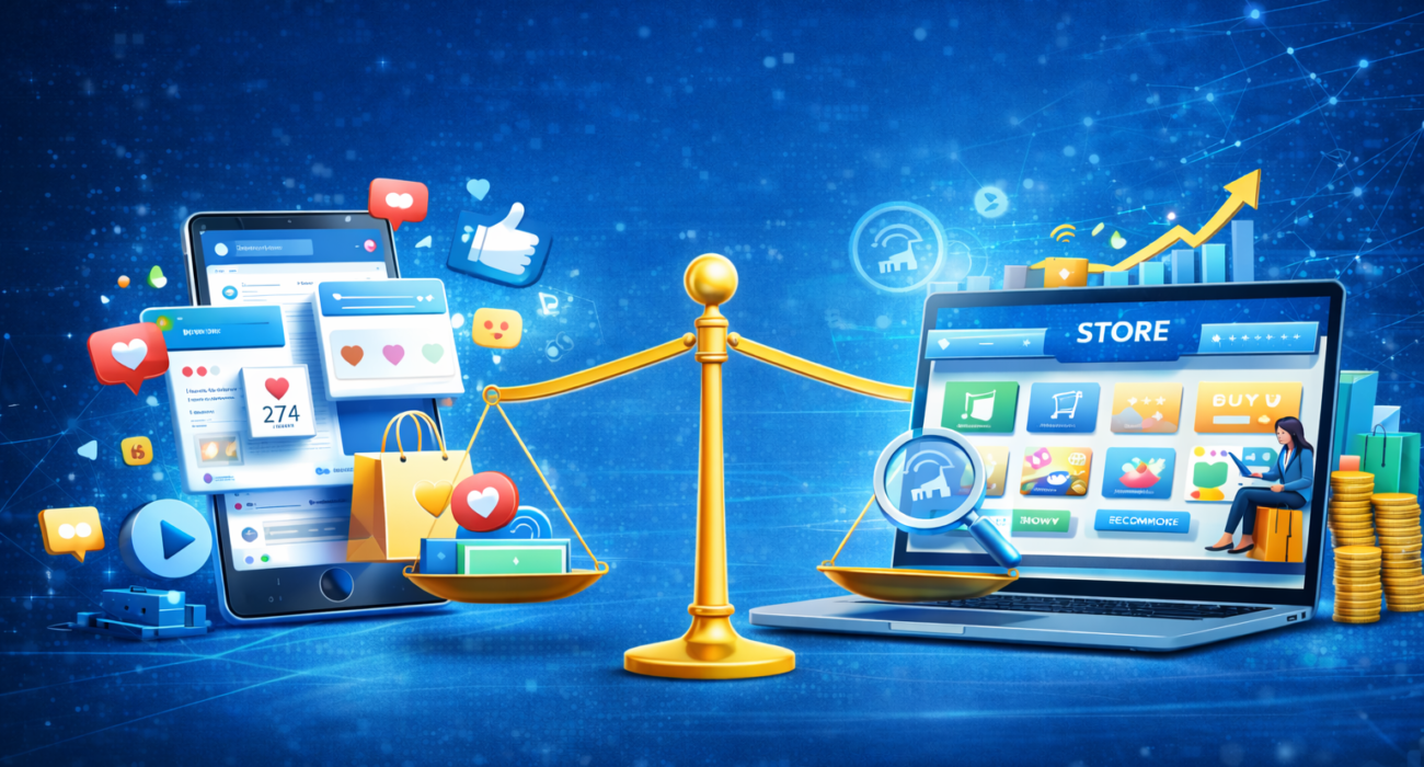 متجر إلكتروني ام سوشيال ميديا-ميتاريكسيس